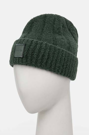 Шапка с примесью шерсти Calvin Klein цвет зелёный K60K612596 Шапка с примесью шерсти Calvin Klein цвет зелёный K60K612596