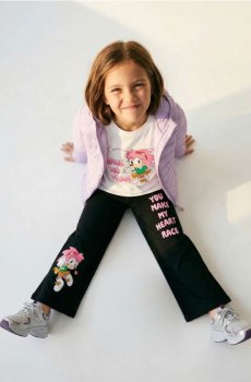 Широкі спортивні штани Sonic the Hedgehog - чорний