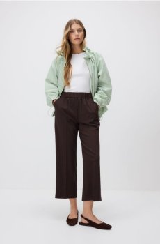 Reserved - Вільні штани зі стрілками - пильно-коричневий - 948JJ-98X