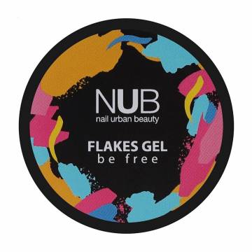 Гель для дизайна ногтей NUB Flakes Gel с декоративными хлопьями, 01 Белый, 5 г Гель для дизайна ногтей NUB Flakes Gel с декоративными хлопьями, 01 Белый, 5 г