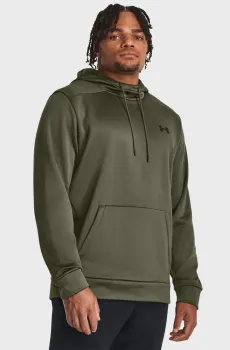 Мужское оливковое худи UA Armour Fleece Hoodie Оливковый S Under Armour 1373353-390