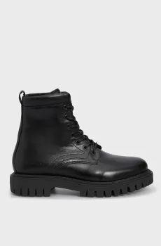 Мужские черные кожаные ботинки PREMIUM CASUAL CHUNKY LTH BOOT Черный 45 Tommy Hilfiger FM0FM04756