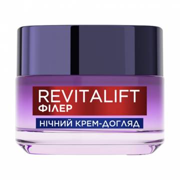 Ночной антивозрастной крем-уход для лица LOreal Paris Revitalift Филлер [HA] Восстанавливает утраченный объем кожи, 50 мл