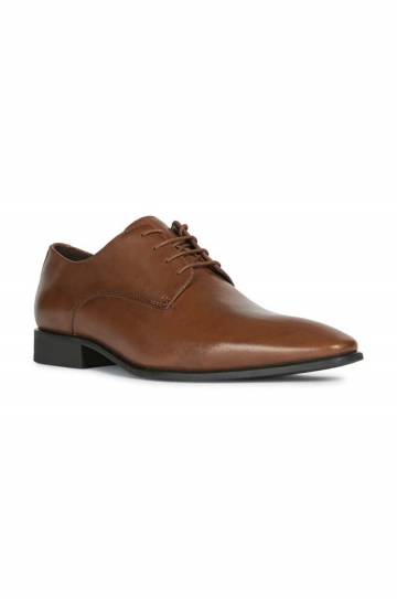 Кожаные туфли Geox UOMO HIGH LIFE мужские цвет коричневый U0299B 00043 C6026 Кожаные туфли Geox UOMO HIGH LIFE мужские цвет коричневый U0299B 00043 C6026