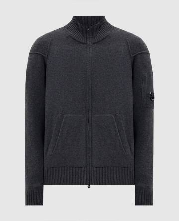 Зеленый кардиган с шерстью