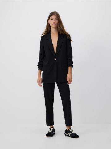 Reserved - Штани jogger с защипами - чорний - 8172B-99X