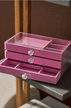 Шкатулка з шухлядами - рожевий