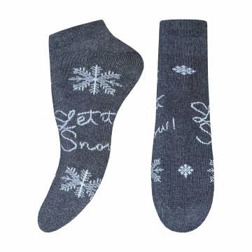 Носки женские Легка Хода 5528 темно-серый меланж, размер 38-39