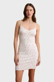 Женская белая ночная рубашка с узором VANITY GOURMANDE Белый L Etam 6557589