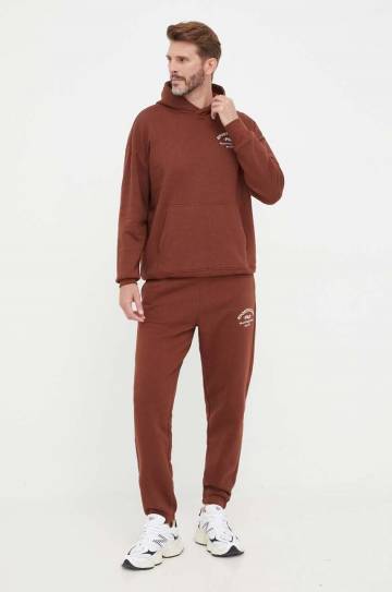 Спортивные штаны Fila цвет коричневый однотонные Спортивные штаны Fila цвет коричневый однотонные