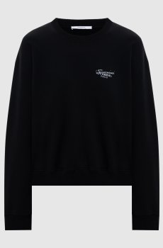 Черный свитшот с принтом Stamp