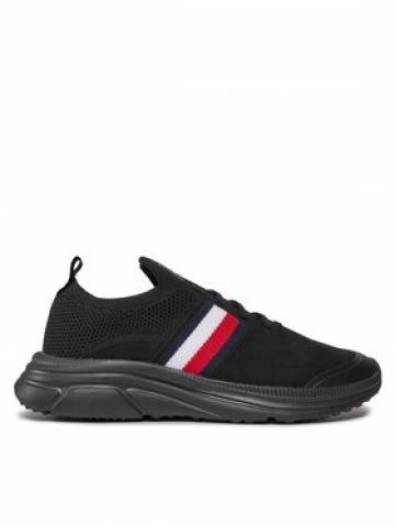 Tommy Hilfiger Снікерcи Modern Runner Knit Stripes Ess FM0FM04798 Чорний Tommy Hilfiger Снікерcи Modern Runner Knit Stripes Ess FM0FM04798 Чорний