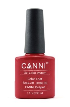 Уценка! Гель-лак для ногтей Canni Gel Color System Color Coat Soak-off UV&LED 106 Темно-рубиновый, 7.3 мл