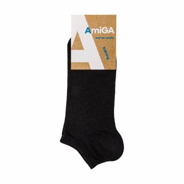 Носки женские AmiGA В01 короткие, черные, размер 23-25 Носки женские AmiGA В01 короткие, черные, размер 23-25