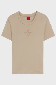 Женская бежевая футболка Бежевый M HUGO 50568725;232