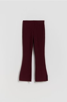 Reserved - Ребристі розкльошені штани - червоне дерево - 978FF-93X