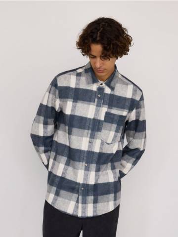 Reserved - Сорочка з імітації замші regular fit - різнобарвний - 077DO-MLC Reserved - Сорочка з імітації замші regular fit - різнобарвний - 077DO-MLC