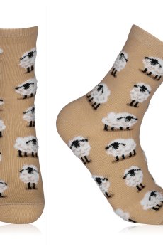 Женские носки AmiGA овцы, бежевые, размер 23-25