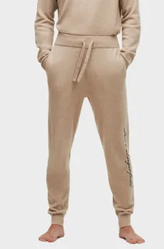 Мужские бежевые кашемировые джоггеры CASHMERE Бежевый L Karl Lagerfeld 236M2148