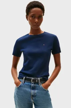 Женская темно-синяя футболка SLIM CODY Синий M Tommy Hilfiger WW0WW40587