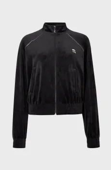 Женская черная велюровая спортивная кофта IKON Черный S Karl Lagerfeld B1W20029