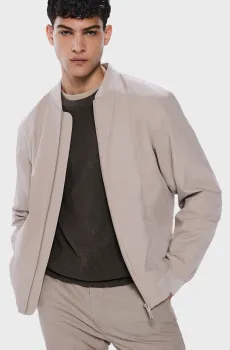Мужской бежевый бомбер Бежевый M SPRINGFIELD 958340