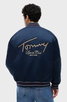 Мужской темно-синий бомбер SOUVENIR Синий XL Tommy Jeans DM0DM23220