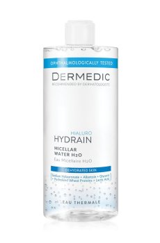 Мицеллярная вода для лица Dermedic Hydrain Hialuro Micellar Water H2O для сухой, очень сухой и обезвоженной кожи, 500 мл