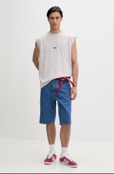 Хлопковая футболка Hugo Blue