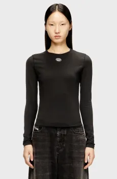 Женский черный лонгслив UNCUTIES Черный S Diesel A19916 0AHQH