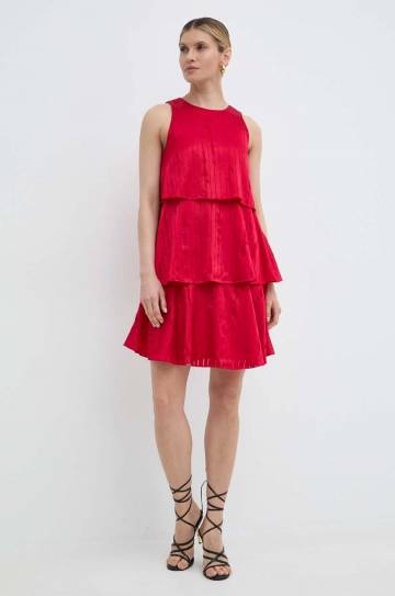 Платье Armani Exchange цвет бежевый midi oversize Платье Armani Exchange цвет бежевый midi oversize