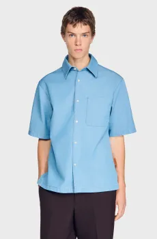 Мужская голубая рубашка Голубой L Sandro SHPCM01729_Chambray