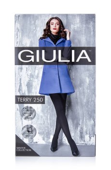 Теплые колготки женские Giulia Terry 250 DEN, Nero, размер 2