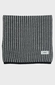 Мужской шерстяной шарф с узором Разноцветный ONESIZE Mexx CB0121036M