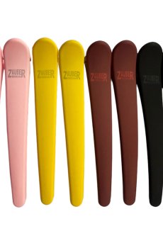 Парикмахерский зажим для волос Zauber-manicure пластиковый, разноцветный, 8 шт (06-098-8)