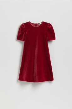 Reserved - Велюрова сукня - червоний - 272FW-33X