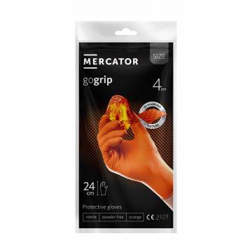 Перчатки нитриловые универсальные Mercator GoGrip размер XL, Orange, 4 шт