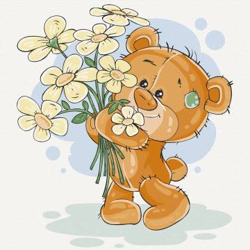 Картина за номерами Art Craft Ведмежа з квітами 30 х 30 см (15529-AC) Картина за номерами Art Craft Ведмежа з квітами 30 х 30 см (15529-AC)