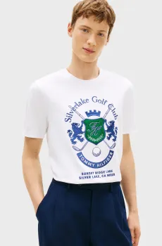 Мужская белая футболка COUNTRY CLUB Белый XL Tommy Hilfiger MW0MW42373