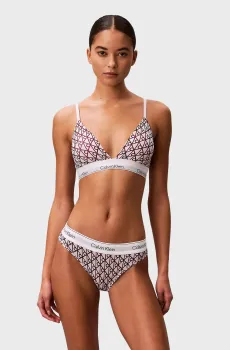 Женские розовые трусики с узором Розовый S Calvin Klein LV00QF8520
