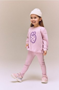 Reserved - Бавовняний комплект з аплікацією - лавандовий - 827HN-04X