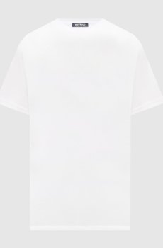 Белая футболка с вышивкой эмблемы
