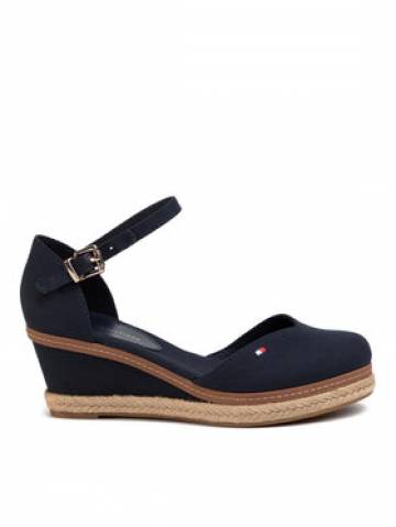 Tommy Hilfiger Еспадрильї Basic Closed Toe Mid Wedge FW0FW04787 Cиній Tommy Hilfiger Еспадрильї Basic Closed Toe Mid Wedge FW0FW04787 Cиній