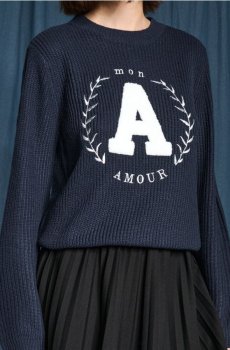 Джемпер з трикотажу в рубчик - темно-синій