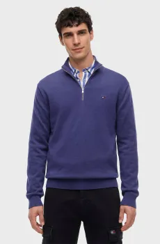 Мужская фиолетовая кофта SLM ESS LIGHT ZIP SWTR EXT Фиолетовый L Tommy Jeans DM0DM21654
