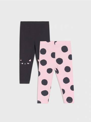 Легінси, 2 пари - рожевий
