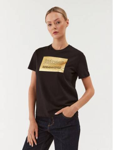 Just Cavalli Футболка 75PAHG06 Чорний Regular Fit Just Cavalli Футболка 75PAHG06 Чорний Regular Fit