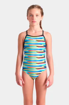 Детский купальник в полоску RACING STRIPE SWIMSUIT LIGHTDR Разноцветный 6 Arena 009006-550
