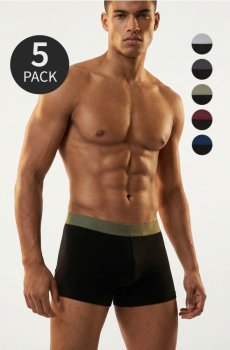 Боксери, 5 пар - чорний