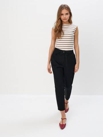 Mohito - Штани з зав’язкою - чорний - 34